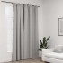 Cortina opaca con ganchos look de lino gris 290x245
