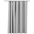 Cortina opaca con ganchos look de lino gris 290x245