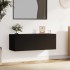 Armario de pared madera contrachapada negro 100x36,5x35