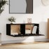 Armario de pared madera contrachapada negro 100x36,5x35