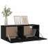 Armario de pared madera contrachapada negro 100x36,5x35