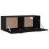 Armario de pared madera contrachapada negro 100x36,5x35