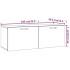 Armario de pared madera contrachapada negro 100x36,5x35