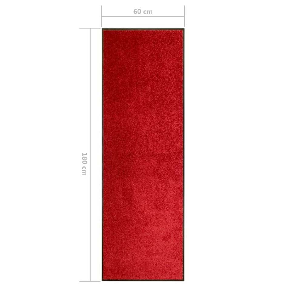 Felpudo lavable rojo 60x180