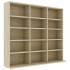 Estantería para CD contrachapada color roble 102x23x89,5