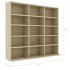 Estantería para CD contrachapada color roble 102x23x89,5