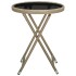 Mesa de centro de ratán sintético y vidrio templado beige 60