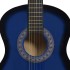 Guitarra clásica para principiantes y niños azul 3/4