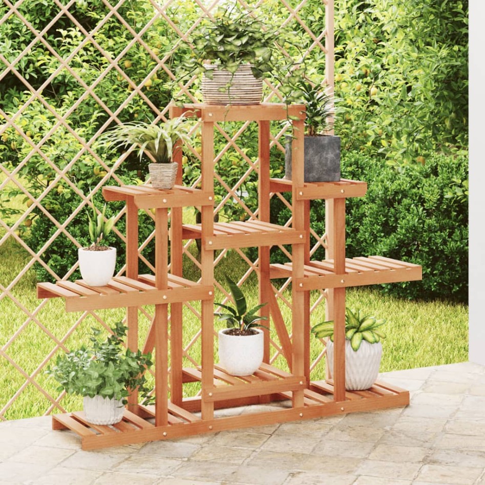 Soporte para flores madera maciza abeto 110x25x96