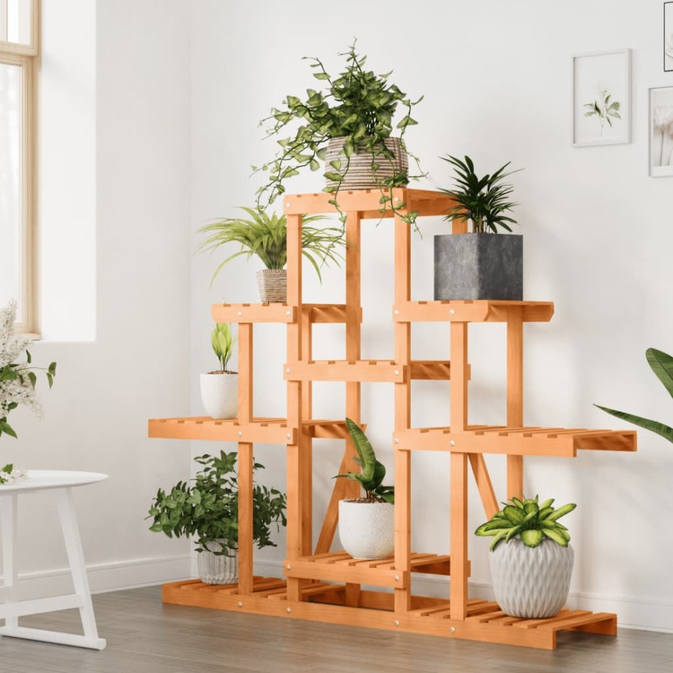 Soporte para flores madera maciza abeto 110x25x96