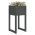 Jardinera 2 unidades madera maciza de pino gris 40x40x81