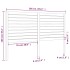 Cabecero de cama madera maciza de pino 166x4x100