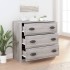 Aparador de madera contrachapada gris Sonoma 70x35,5x67,5