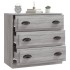 Aparador de madera contrachapada gris Sonoma 70x35,5x67,5