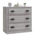 Aparador de madera contrachapada gris Sonoma 70x35,5x67,5