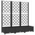 Jardinera con enrejado PP negro