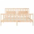 Estructura de cama de matrimonio con cabecero madera