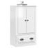Aparador de madera contrachapada blanco brillo 60x35,5x103,5