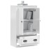 Aparador de madera contrachapada blanco brillo 60x35,5x103,5