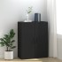 Armario colgante de madera de ingeniería negro 69,5x34x90