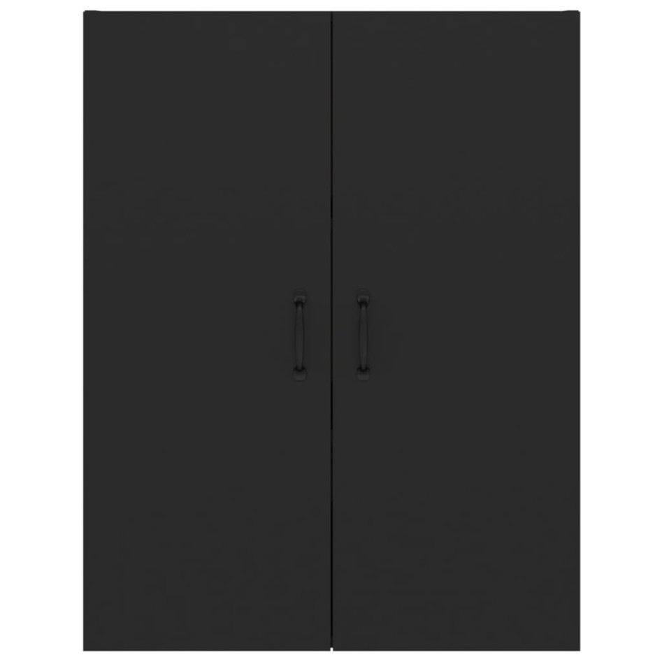 Armario colgante de madera de ingeniería negro 69,5x34x90