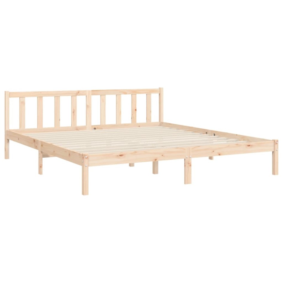 Estructura de cama de matrimonio con cabecero madera