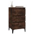 Mesita de noche madera contrachapada roble ahumado 40x35x70