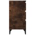 Mesita de noche madera contrachapada roble ahumado 40x35x70