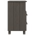 Mesita de noche HAMAR madera pino maciza gris claro 40x35x62
