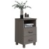 Mesita de noche HAMAR madera pino maciza gris claro 40x35x62