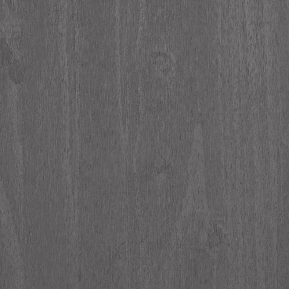Mesita de noche HAMAR madera pino maciza gris claro 40x35x62