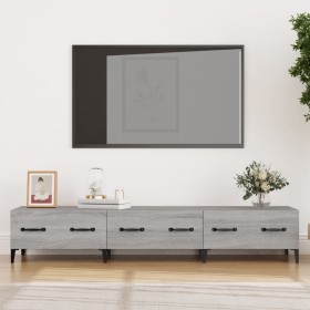 Mueble para TV madera contrachapada gris Sonoma 150x34,5x30