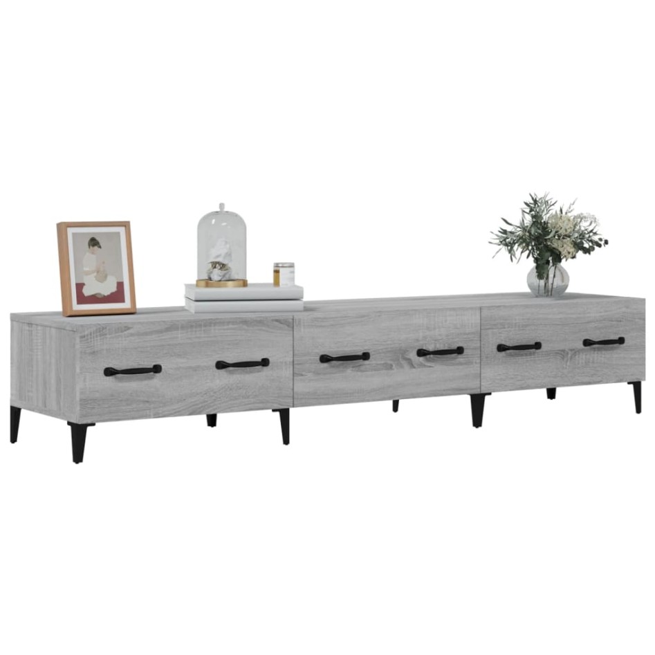 Mueble para TV madera contrachapada gris Sonoma 150x34,5x30