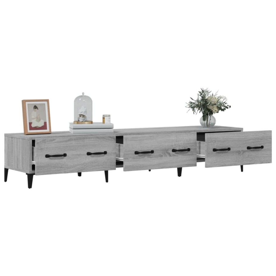 Mueble para TV madera contrachapada gris Sonoma 150x34,5x30