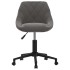Silla de comedor giratoria de terciopelo gris