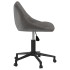 Silla de comedor giratoria de terciopelo gris