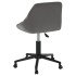 Silla de comedor giratoria de terciopelo gris