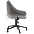 Silla de comedor giratoria de terciopelo gris