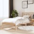 Estructura de cama individual pequeña madera maciza 75x190