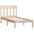 Estructura de cama individual pequeña madera maciza 75x190