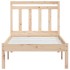 Estructura de cama individual pequeña madera maciza 75x190