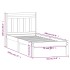 Estructura de cama individual pequeña madera maciza 75x190