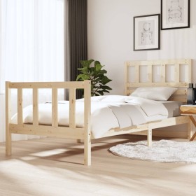 Estructura de cama madera maciza 90x200