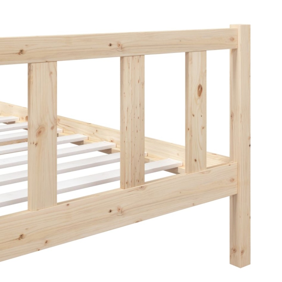 Estructura de cama madera maciza 90x200