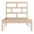 Estructura de cama individual pequeña madera maciza 75x190