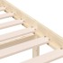 Estructura de cama individual pequeña madera maciza 75x190
