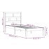 Estructura de cama individual pequeña madera maciza 75x190