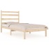 Estructura de cama individual sin colchón madera maciza de