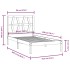 Estructura de cama de madera maciza de pino 90x200