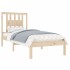 Estructura de cama individual sin colchón madera